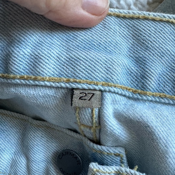 Carmar Denim  distressed Women’s light blue jeans cotton Size 27 - Picture 5 of 9